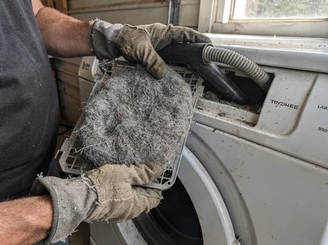 Cleaning Dryer Lint Trap in Fort Myers