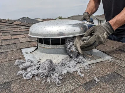 Cleaning Dryer Vent On Roof in Fort Myers