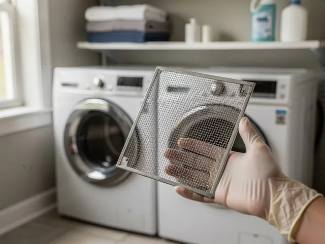 Fort Myers Dryer Vent Cleaning specialist performing detailed lint trap cleaning service in Fort Myers