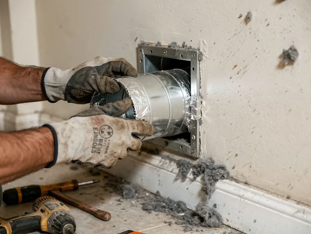 Professional dryer vent repair and installation by Fort Myers Dryer Vent Cleaning in Fort Myers