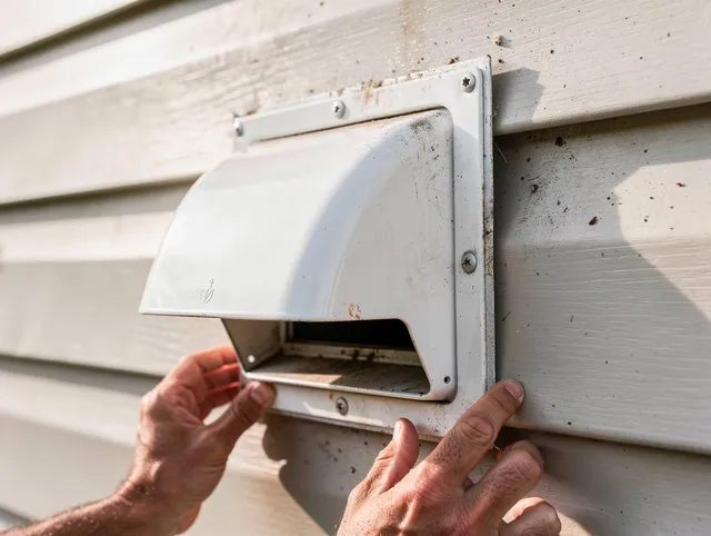 Fort Myers Dryer Vent Cleaning technician delivering thorough residential dryer vent cleaning service in Fort Myers